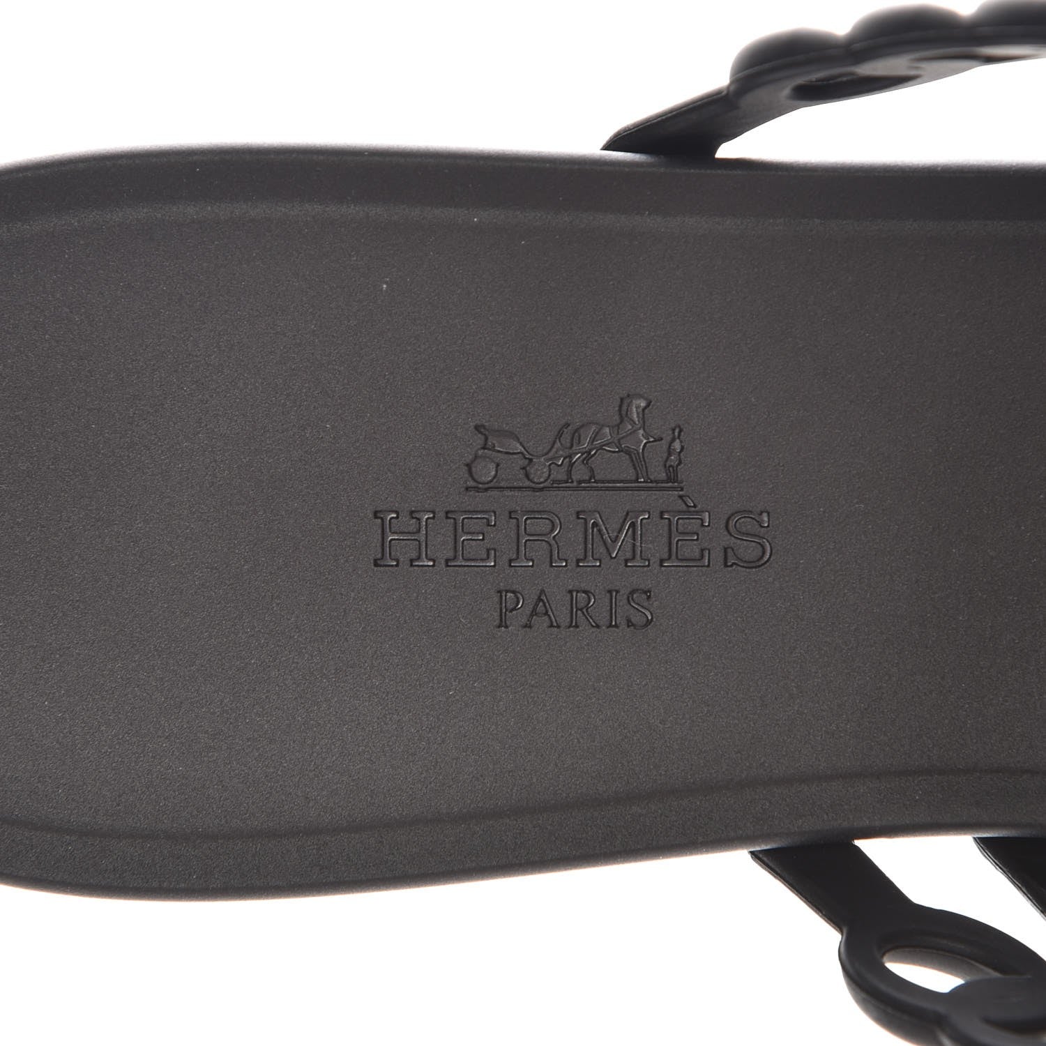 Hermes Rubber Chaine d'Ancre Nude Sandals 39 Black 7 of 8