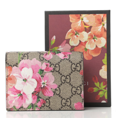 Gucci GG Supreme Monogram Blooms Card Case Beige Multicolor Dry Rose 7 of 7