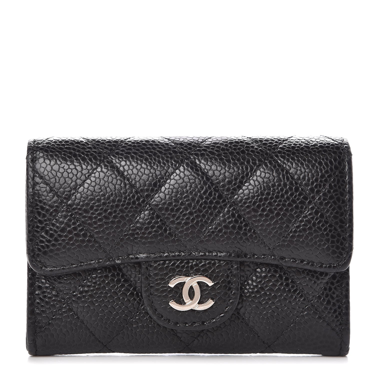Chanel Caviar Quilted Flap Card Holder Black 1 of 6
