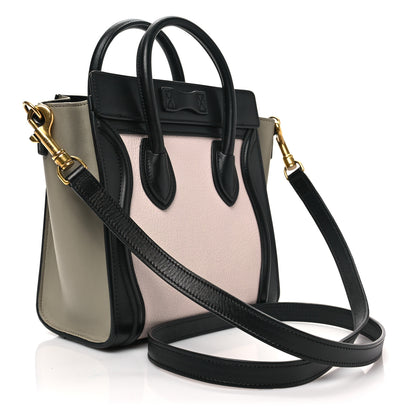 Celine Smooth Drummed Calfskin Nano Tri-Color Luggage Light Rose 2 of 6