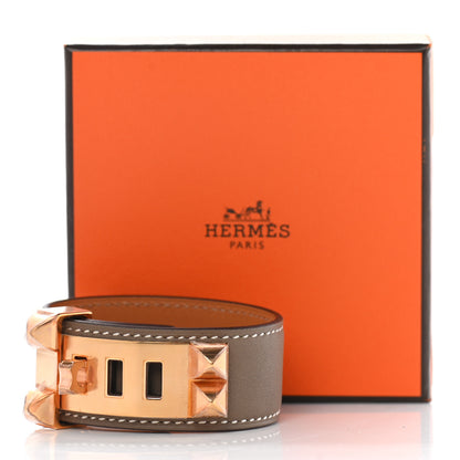 Hermes Swift Collier de Chien CDC 24 Bracelet T1 Etoupe 6 of 6
