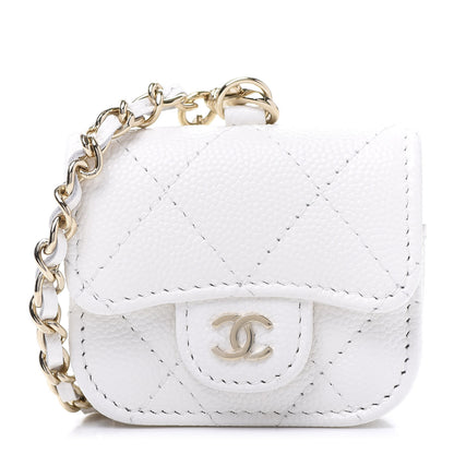 Chanel Caviar Quilted Airpods Pro Case White 1 of 10