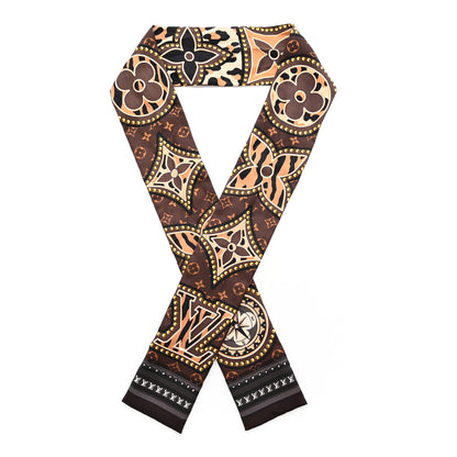 Louis Vuitton Silk Monogram LV World Bandeau Brown 1 of 5