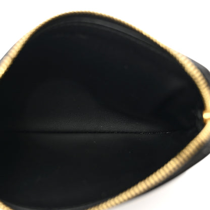 Celine Smooth Calfskin Cuir Triomphe Coin and Card Pouch With Hook Black 5 of 6