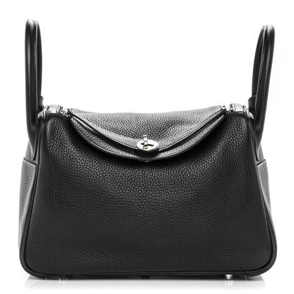 Hermes Taurillon Clemence Lindy 30 Black 1 of 7