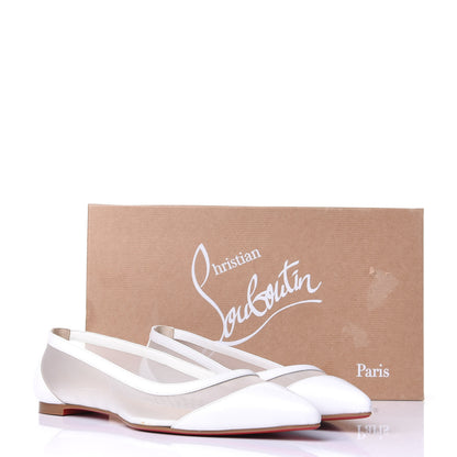 Christian Louboutin Kid Rete Galativi Flats 40 Version Bianco 11 of 11