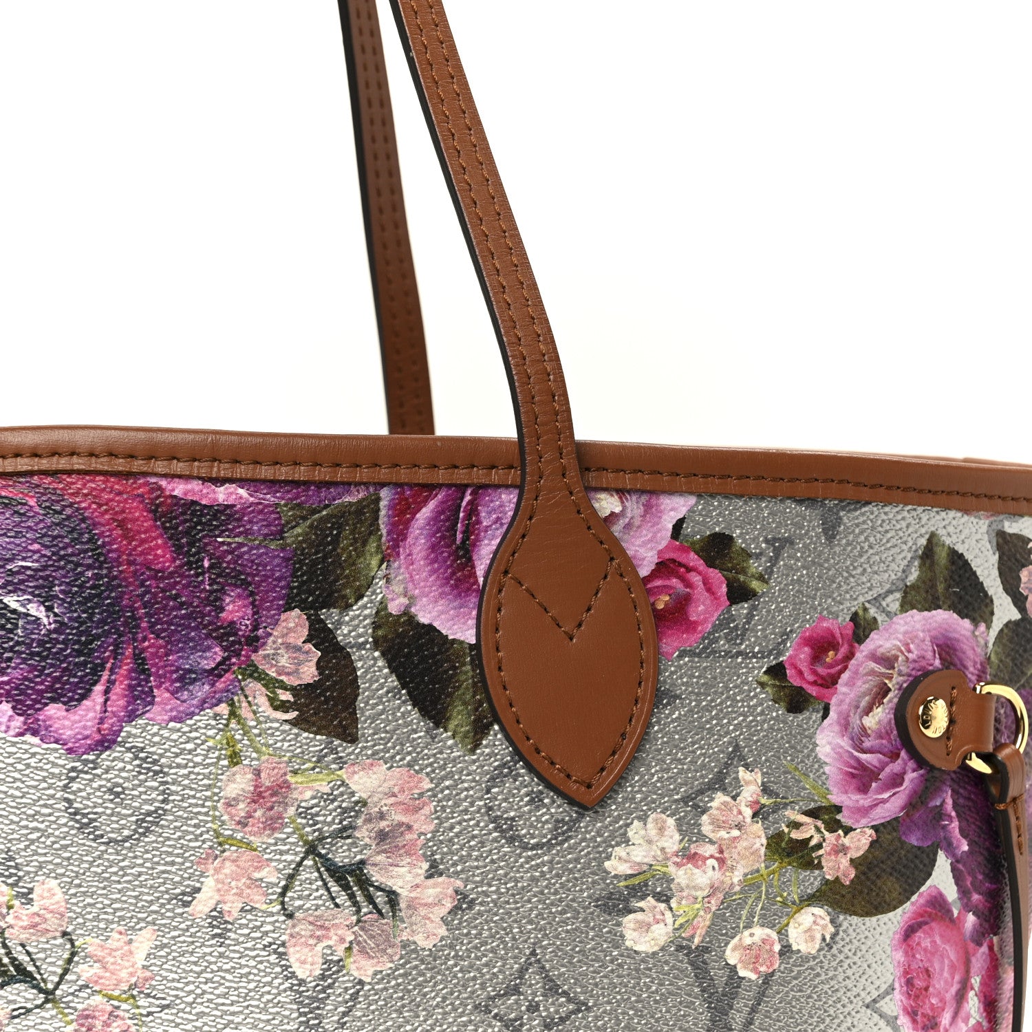 Louis Vuitton Metallic Monogram LV Garden Neverfull MM Silver 10 of 12