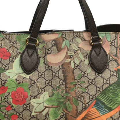 Gucci Soft GG Supreme Monogram Tian Medium Crossbody Tote Beige Multicolor New Acero 9 of 13