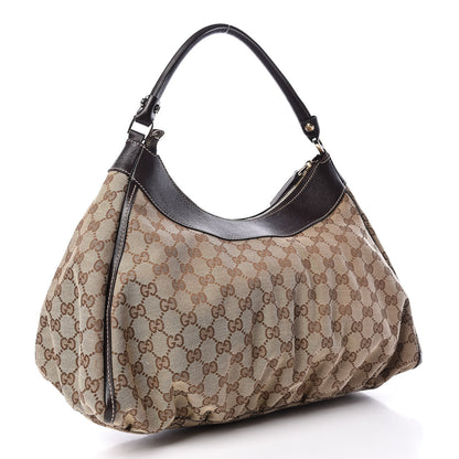 Gucci Monogram Large D Gold Hobo Dark Brown 3 of 9