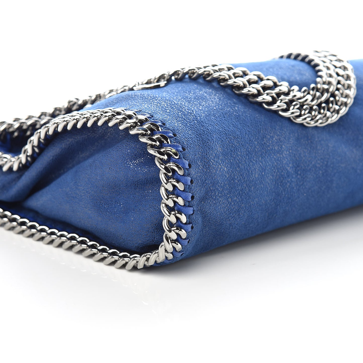 Shaggy Deer Mini Falabella Fold Over Tote Royal Blue