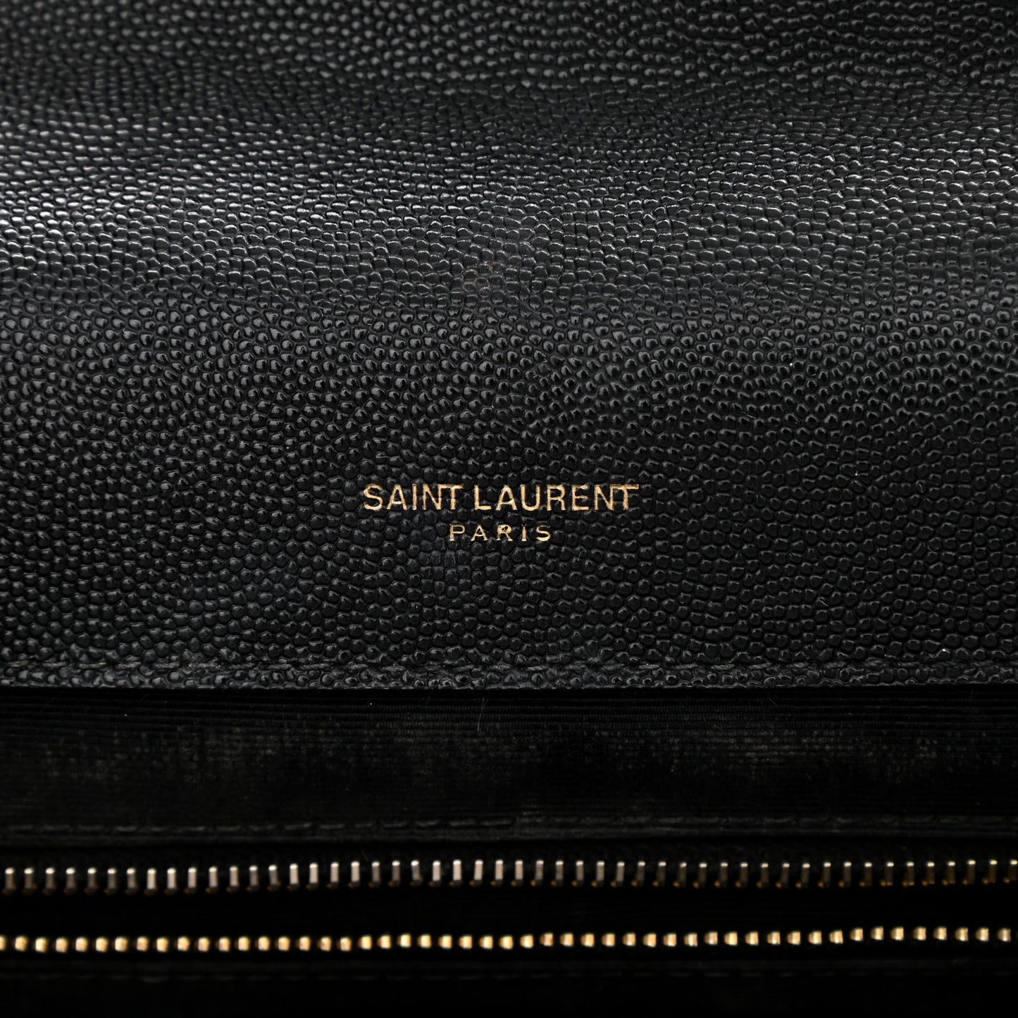 Grain De Poudre Textured Mixed Matelasse Large Triquilt Monogram Satchel Black