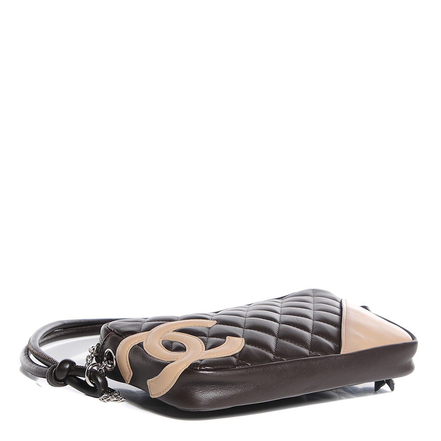 Chanel Calfskin Quilted Cambon Pochette Dark Brown 4 of 7