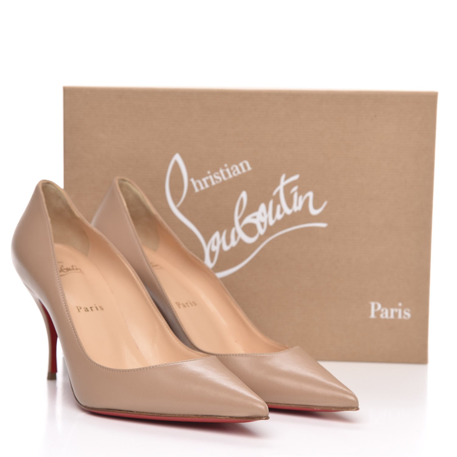 Christian Louboutin Nappa Clare 80 Pumps 38 Nude 8 of 8