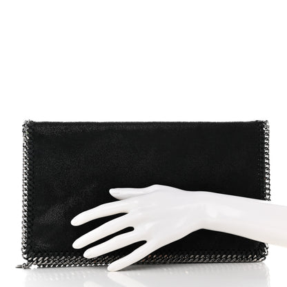 Stella McCartney Shaggy Deer Falabella Fold Over Clutch Black 2 of 11