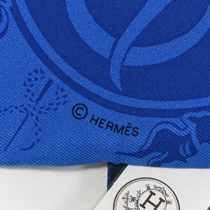 Hermes Silk Ex-Libris Les Parisiennes Twilly Bleu Royal Rouge Ciel 3 of 4