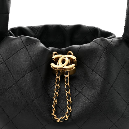 Chanel Calfskin Quilted Small Maxi Hobo Black 8 of 10