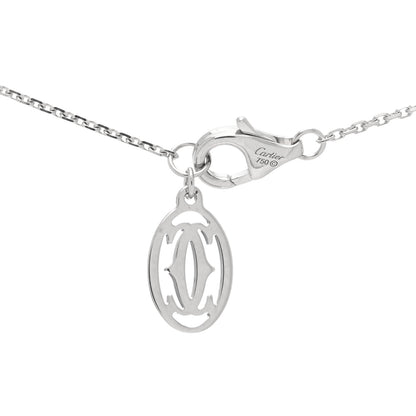 Cartier 18K White Gold Diamond Symbols Cross Pendant Necklace 3 of 3
