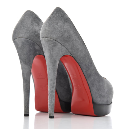 Christian Louboutin Suede Palais Royal Trepointe 140 Pumps 38 Grey 4 of 14