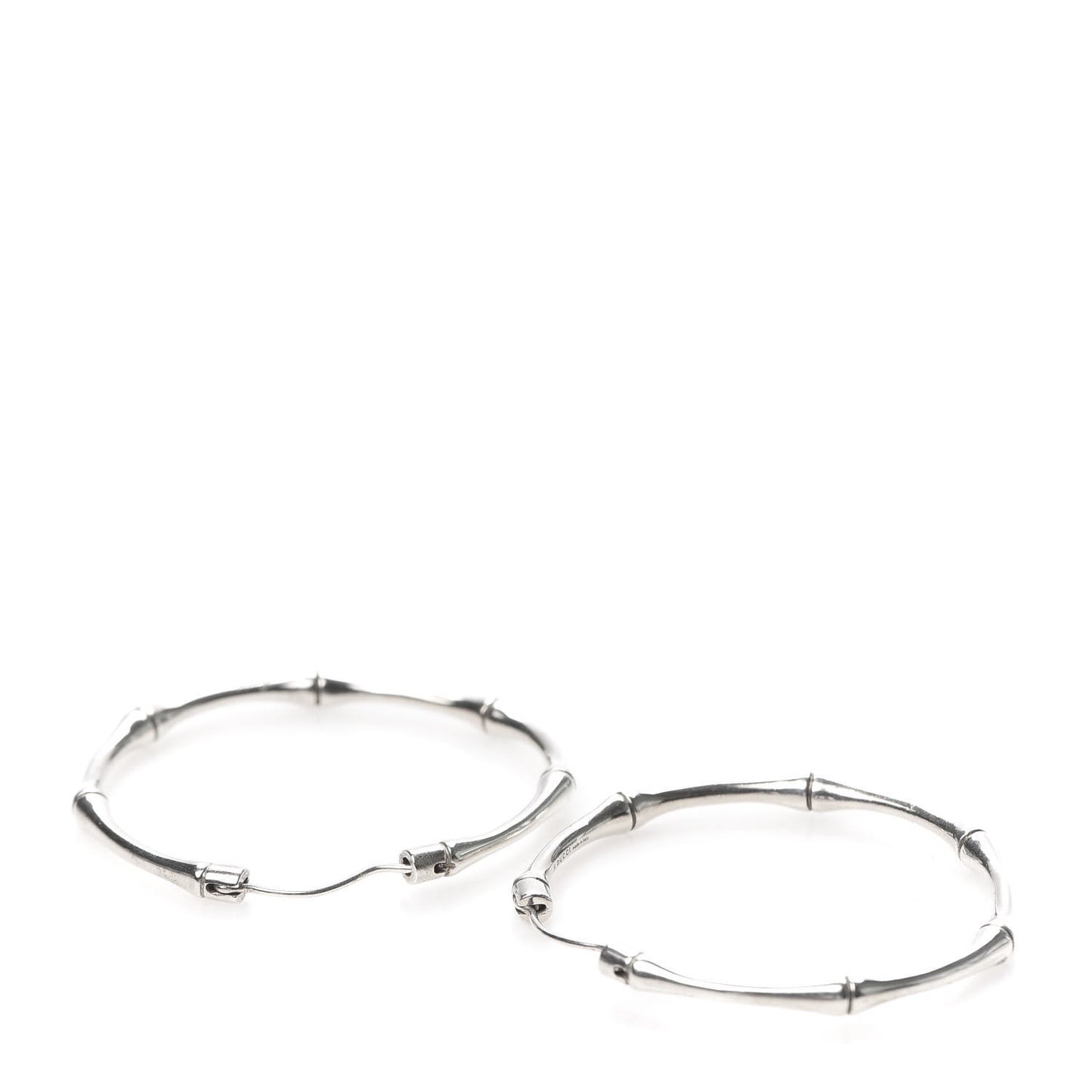 Sterling Silver Bamboo Hoop Earrings