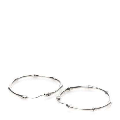 Gucci Sterling Silver Bamboo Hoop Earrings 3 of 5