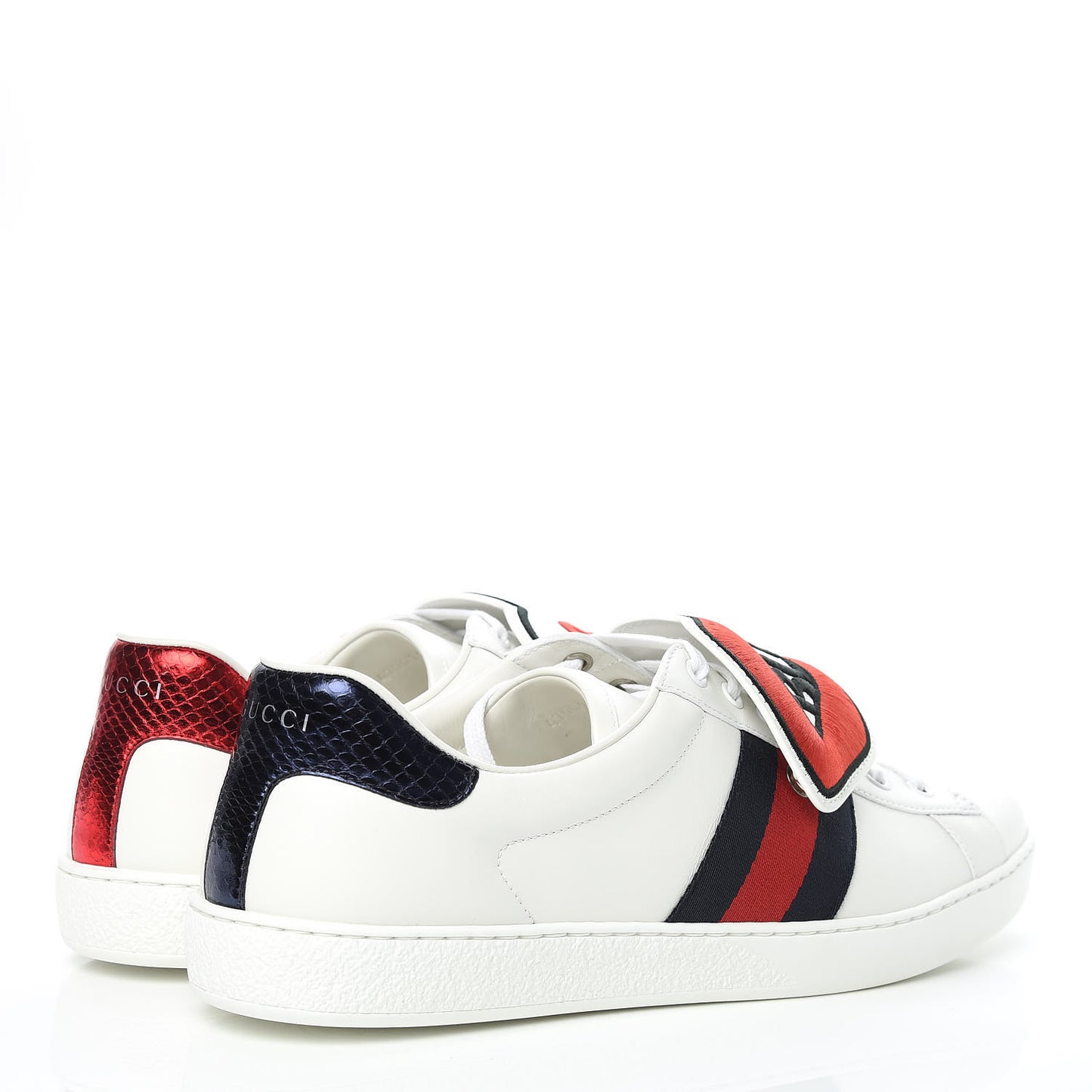 Calfskin Ayers Web Blind for Love Embroidered Mens Ace Sneakers 11.5 White