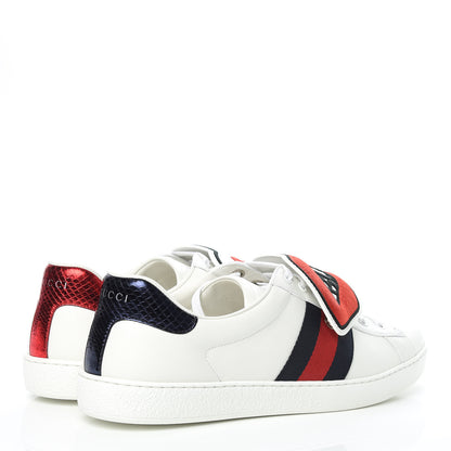 Gucci Calfskin Ayers Web Blind for Love Embroidered Mens Ace Sneakers 11.5 White 4 of 11