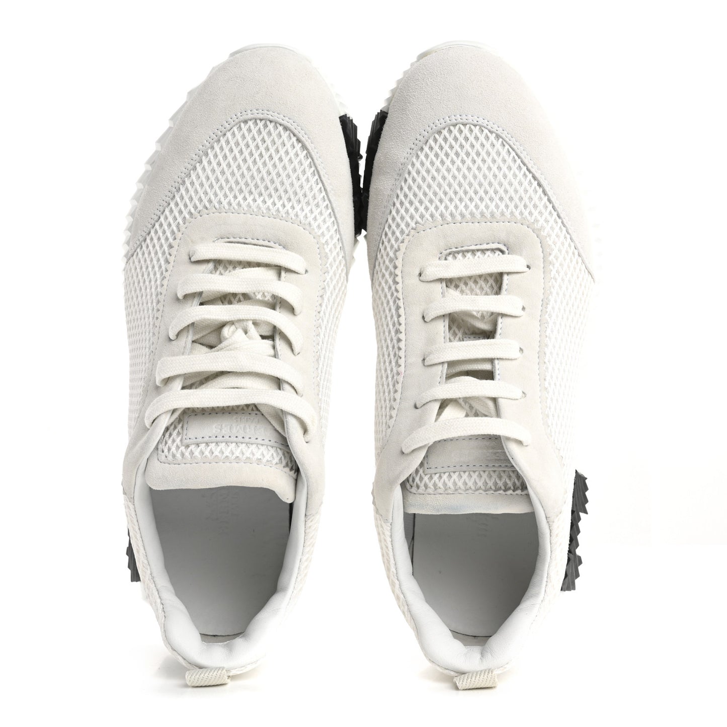 Air Mesh Suede Goatskin Bouncing Sneakers 39 White Black