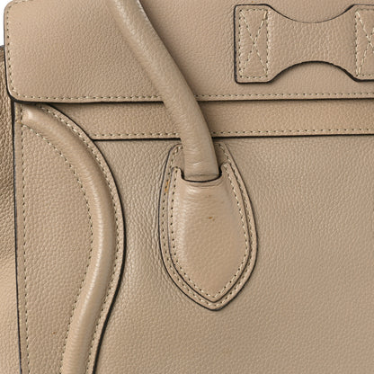 Celine Drummed Calfskin Mini Luggage Dune 9 of 15