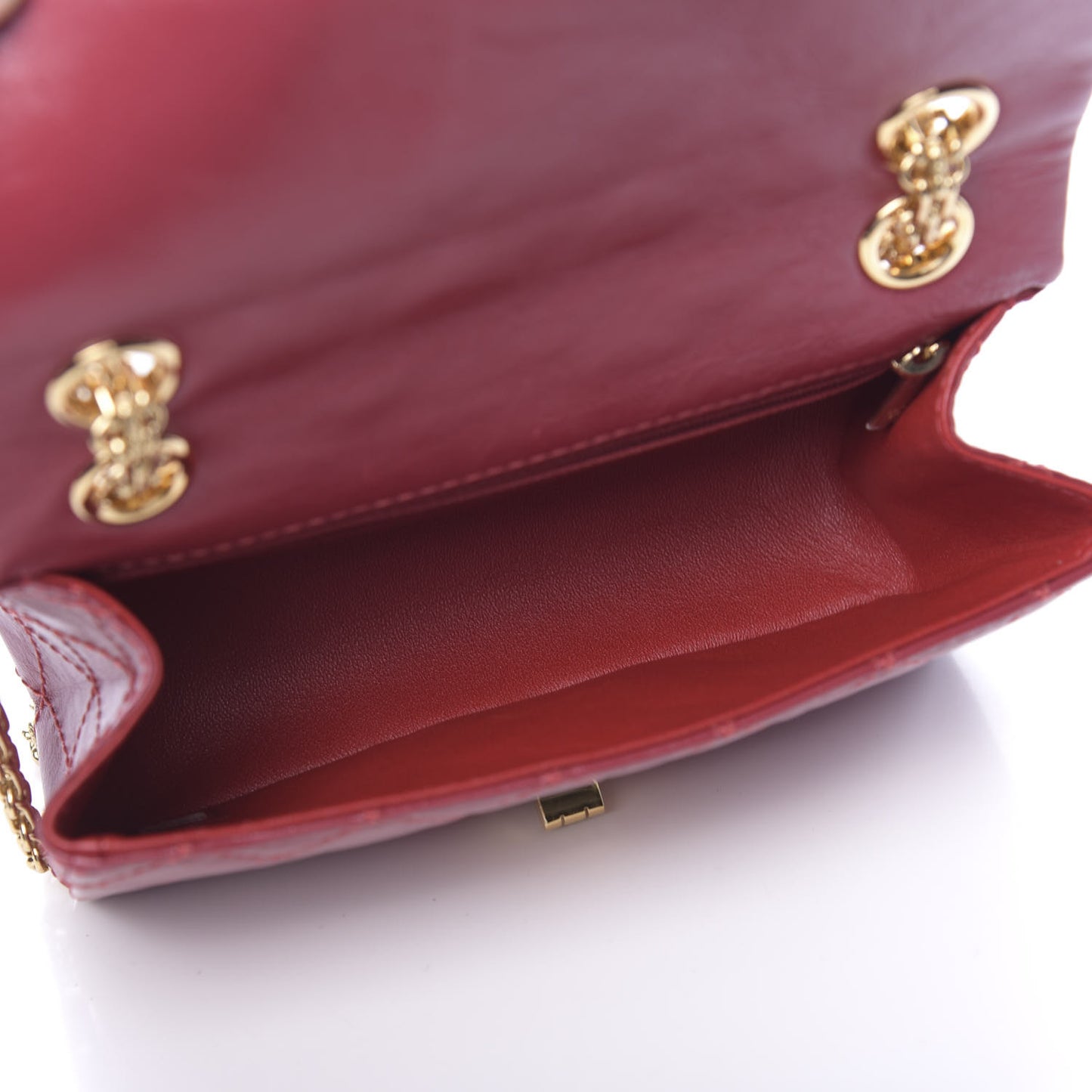 Aged Calfskin Quilted 2.55 Reissue Mini Flap Red