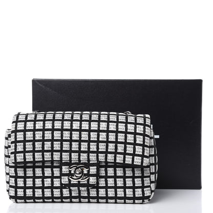 Chanel Ribbon Tweed Small Single Flap Black White 14 of 17