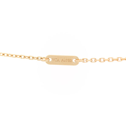 Van Cleef & Arpels 18K Yellow Gold Mother of Pearl Sweet Alhambra Butterfly Pendant Necklace 5 of 6