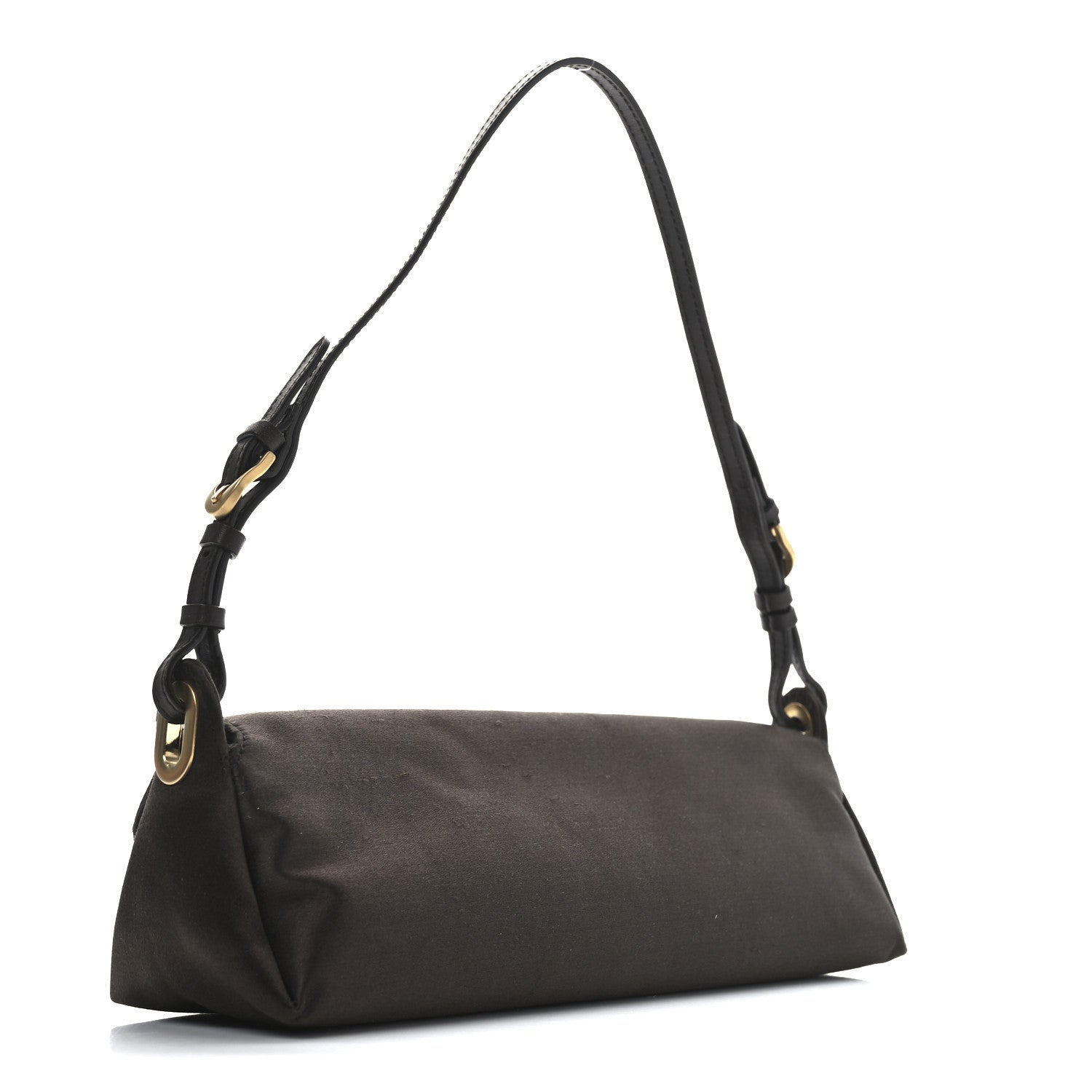 Jimmy Choo Satin Crystal Pochette Shoulder Bag Brown 3 of 9
