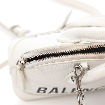 Balenciaga Grained Calfskin XXS Ville Top Handle Bag White Black 6 of 10