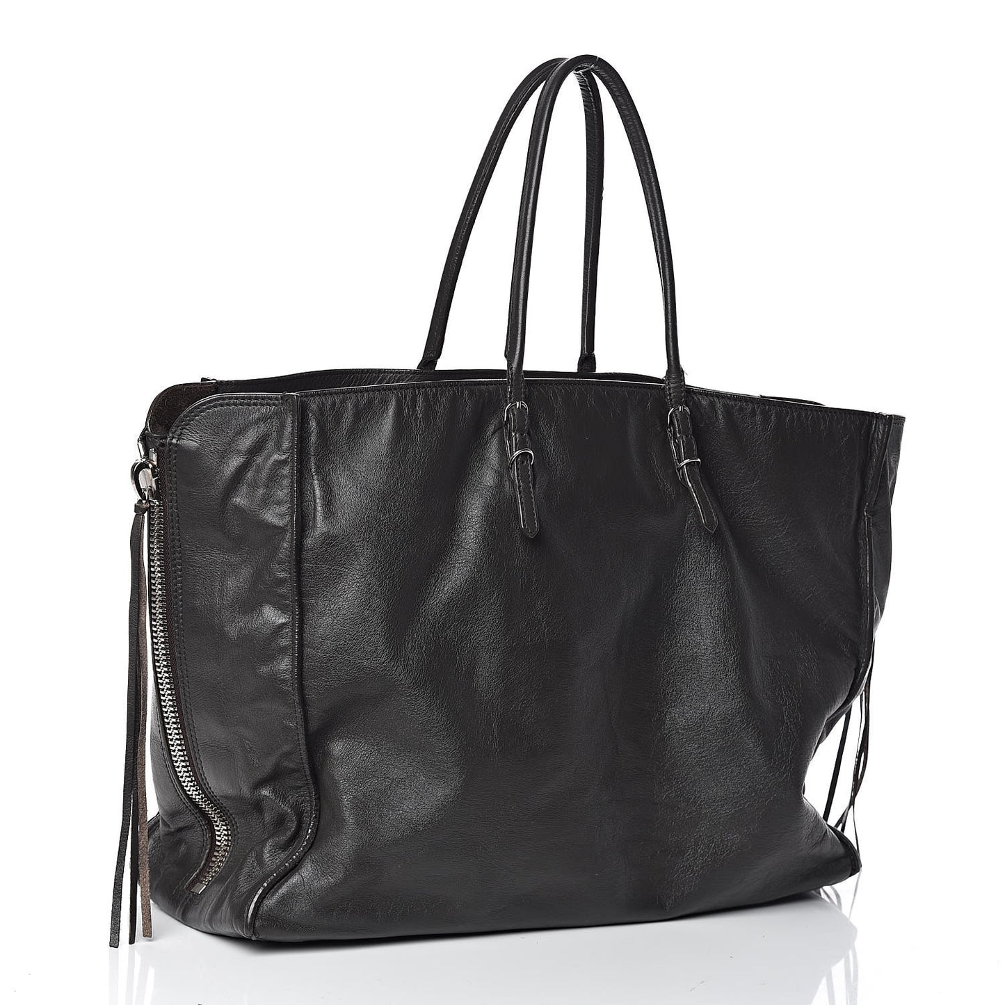 Veau Papier A4 Zip Around Tote Coffee