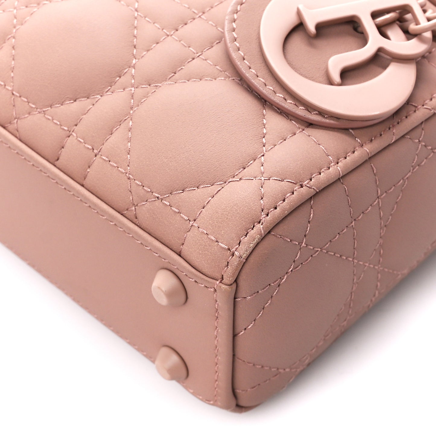 Ultra Matte Calfskin Cannage Micro Lady Dior Beige