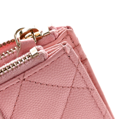 Chanel Caviar Quilted Compact Zipped Pocket Wallet Pink 8 of 12