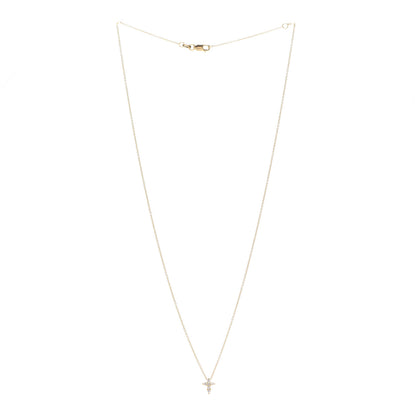 Roberto Coin 18K Yellow Gold Diamond Tiny Treasures Baby Cross Pendant Necklace 3 of 5