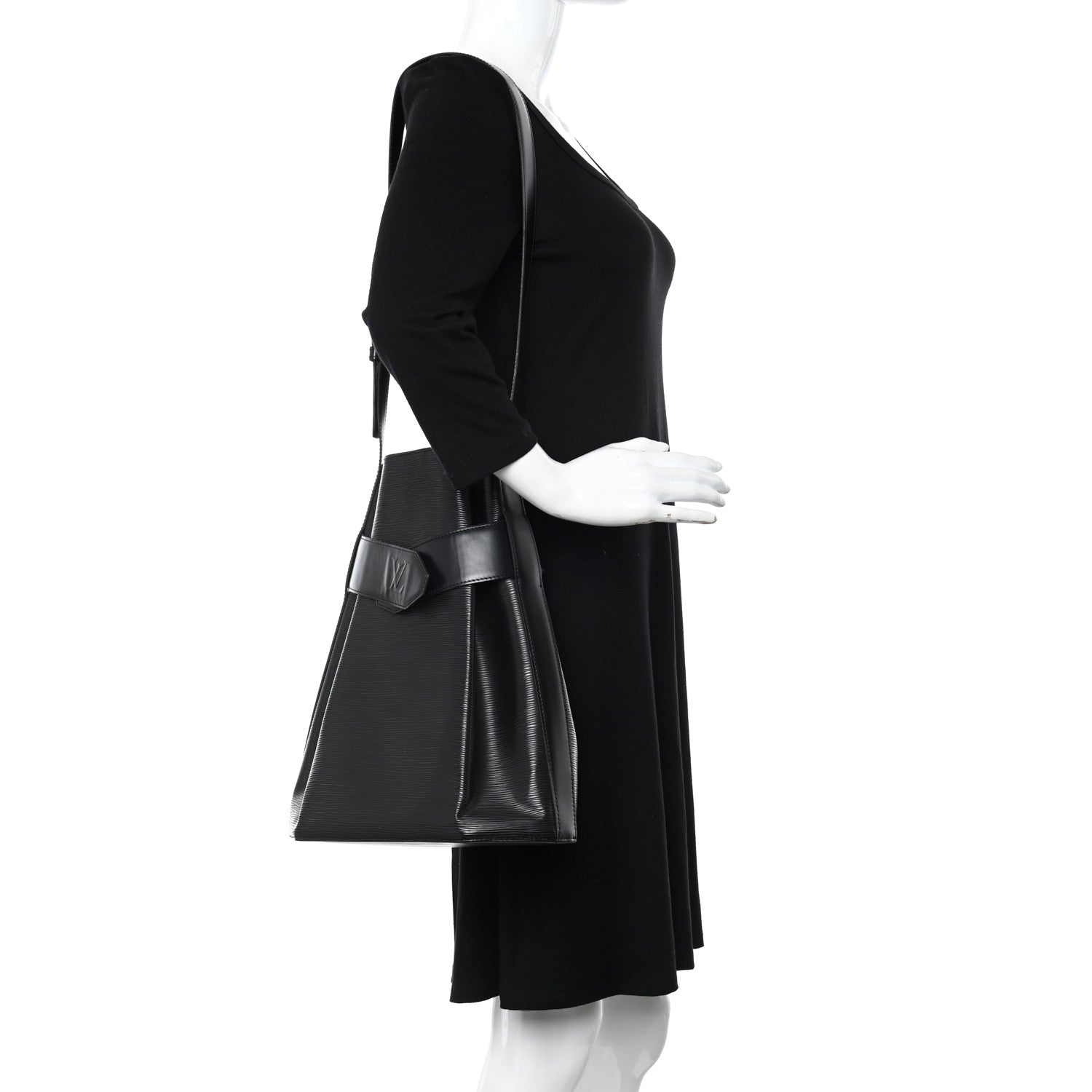 Louis Vuitton Epi Sac D'Epaule GM Black 2 of 14