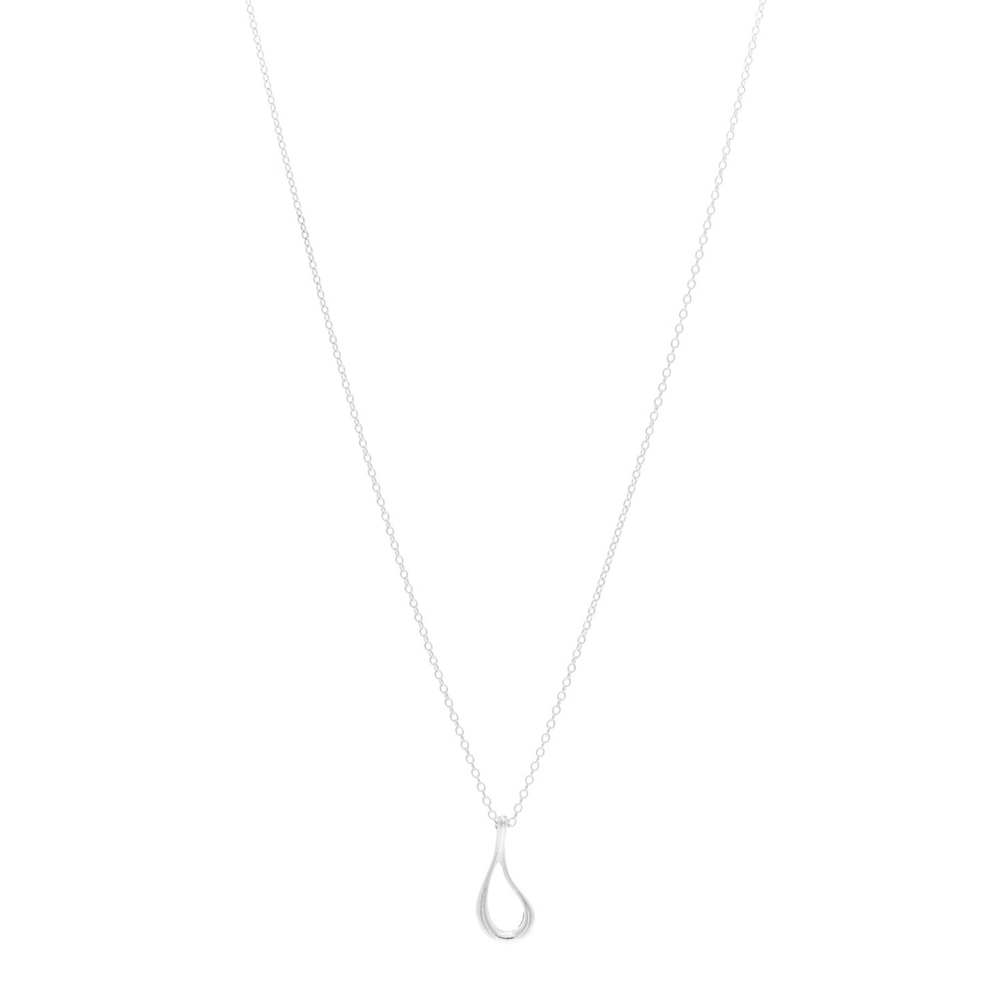 Sterling Silver Elsa Peretti Open Tear Drop Pendant Necklace