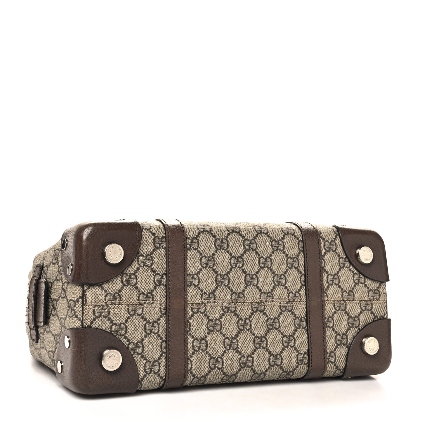 GG Supreme Monogram Textured Dollar Calfskin Small Detail Tote Beige Ebony New Acero