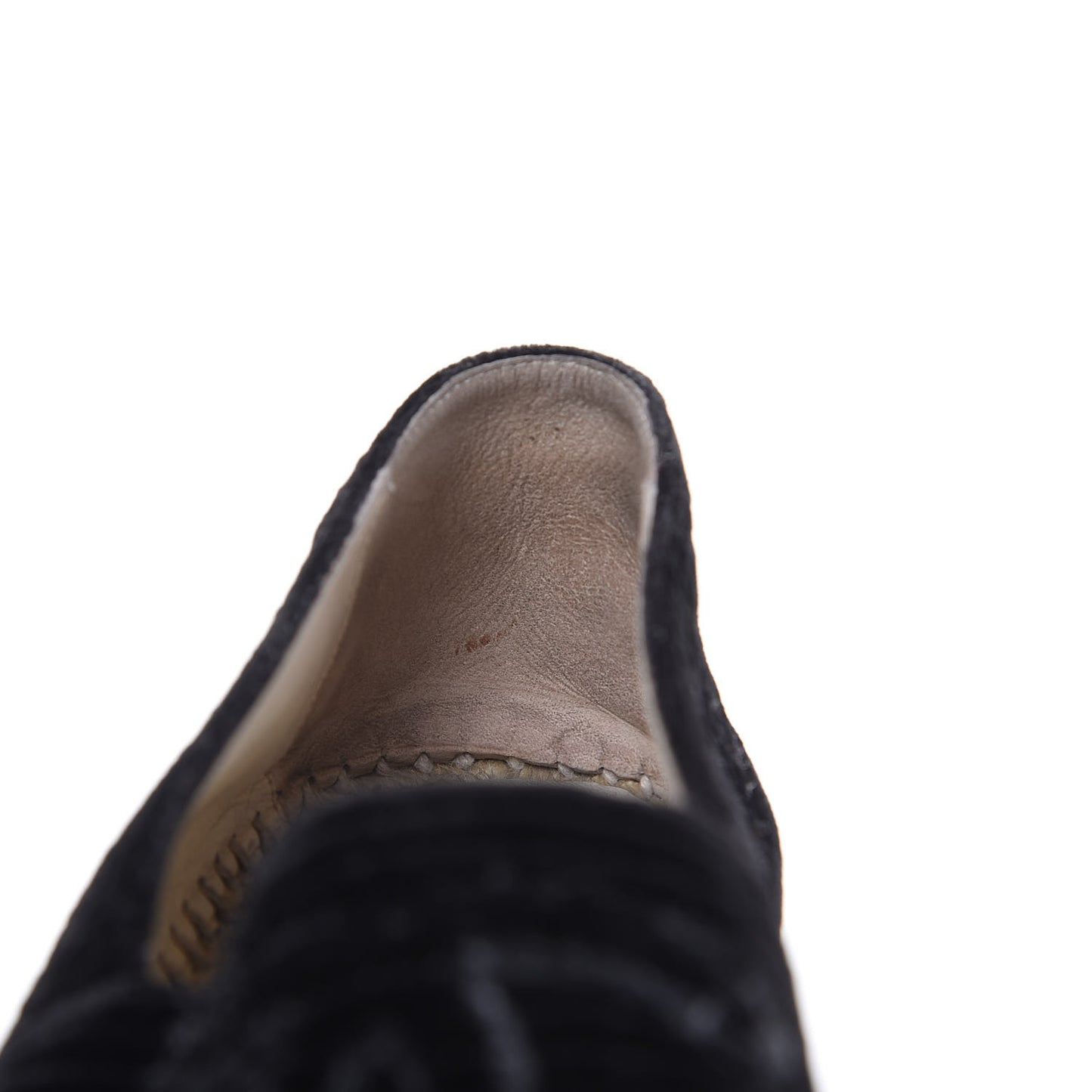 Velvet Grosgrain CC Espadrilles 42 Black