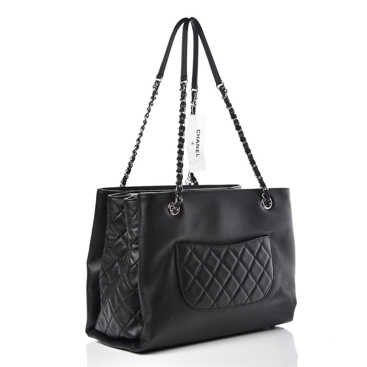 Calfskin Shopping Tote Black