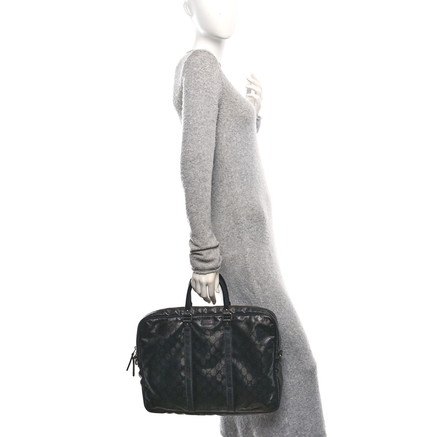 Gucci Imprime Monogram Medium Briefcase Black 2 of 13