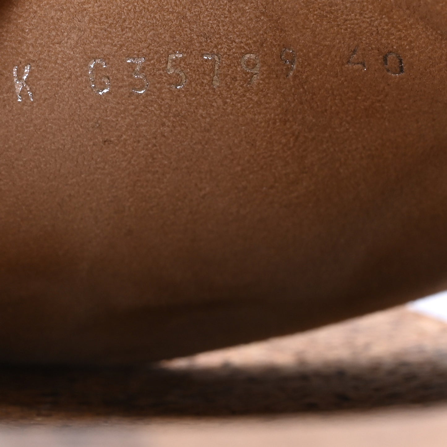 Suede Cork Mule Sandal 40 Beige Black