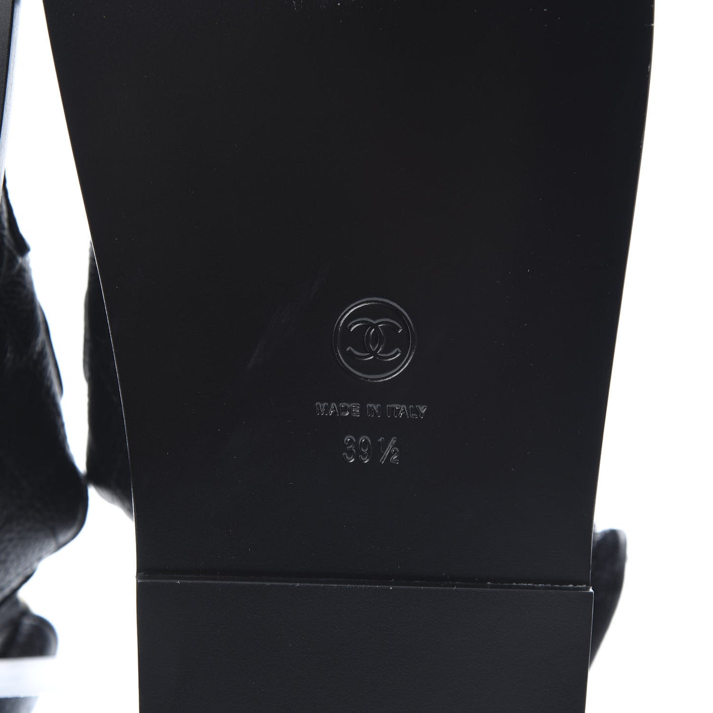 Grained Calfskin Velcro Dad Sandals 39.5 Black