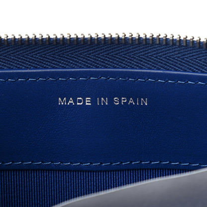Chanel Caviar Quilted Large Gusset Zip Around Wallet Blue 6 of 7