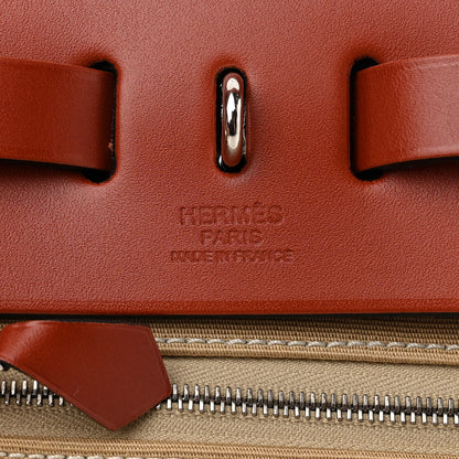 Hermes Vache Hunter Toile Officier Herbag Zip 31 PM Trench Cuivre 7 of 13