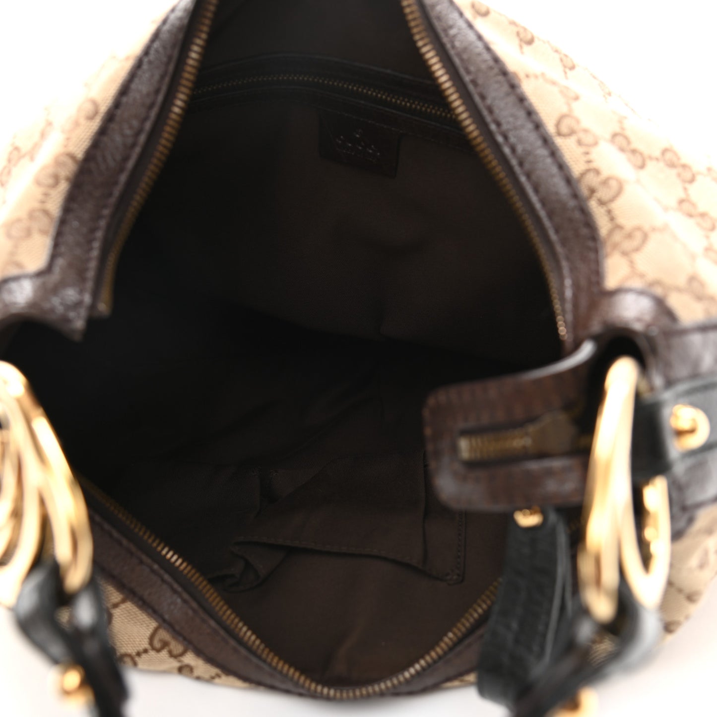 Monogram Medium Interlocking Hobo Dark Brown