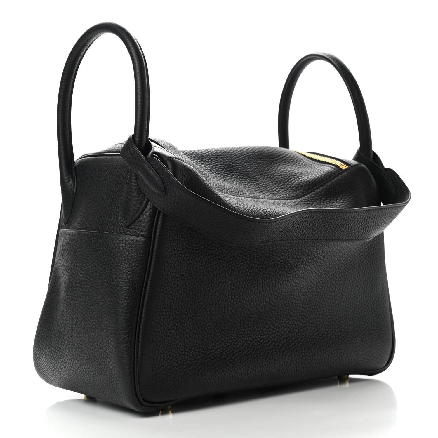 Hermes Taurillon Clemence Lindy 30 Black 3 of 11