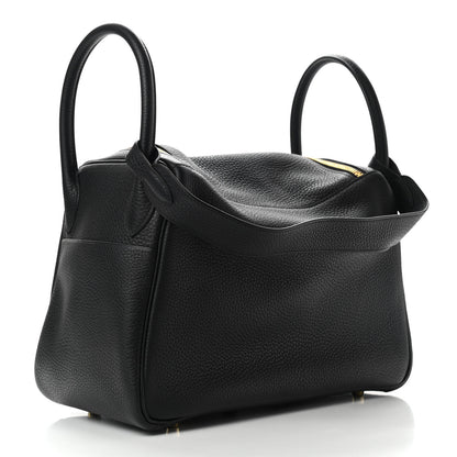 Hermes Taurillon Clemence Lindy 30 Black 3 of 11